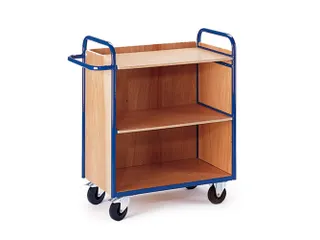 etagewagen,draagverm. 150kg,3etage(s),laadvl. LxB 1000x490mm,houtetage - 1