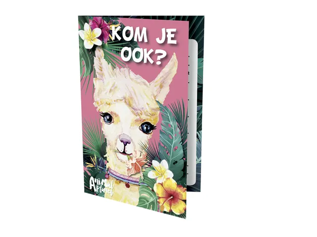 Uitnodiging Alpaca 9x14cm