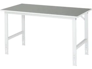 werkbank,HxBxD 760-1080x1500x800mm,houtblad,m. linoleumlaag - 1