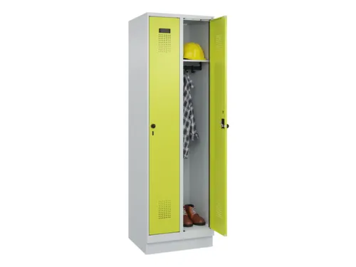 locker,HxBxD 1950x600x500mm,2vak,vak B 300mm,draaigrendel,sokkel
