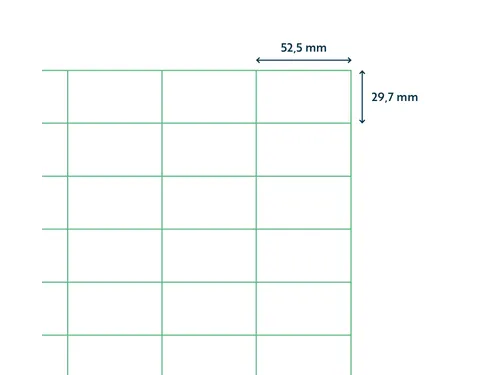 Etiket Rillstab 52.5x29.7mm Wit