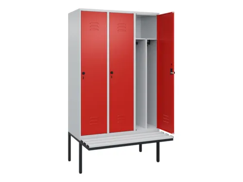 locker voor scheiding van kleding,HxBxD 2120x1200x815mm,3vak