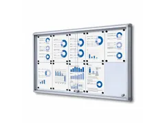 Vitrinekast Mededelingenbord Fire-proof schuifdeuren 10xA4