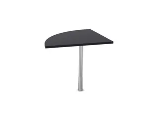 koppelelement voor bureau,90 °,HxBxD 720-840x800x800mm,rond,CC-zwart - 2