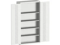 kast met geperforeerde platen,HxBxD 2000x1050x400mm,4xStalen bodem