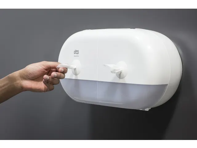 Tork 682000 T9 SmartOne Twin Mini Toiletpapier Dispenser Elevation Wit
