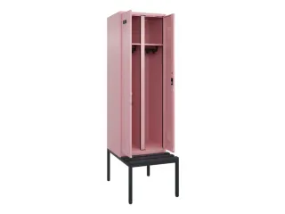 locker met bank,voor scheiding van kleding,HxBxD 2120x600x815mm,2vak - 1