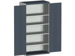 kast met geperforeerde platen,HxBxD 2000x1050x650mm,4xStalen bodem