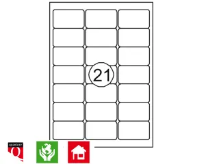 Etiket Quantore 63.5x38.1mm Wit 315 stuks - 2