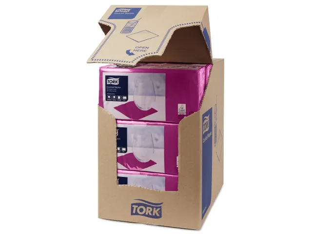 Tork 477833 Cocktailservet Paars 24x24cm 2-laags 1/4 vouw 12x200st