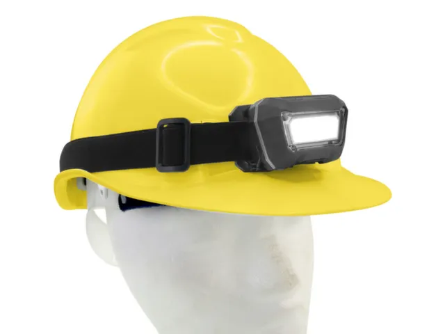 hoofdlamp,behuizing kunststof,COB-led,100-300lumen,reikwijdte 12-21m