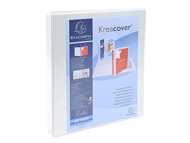 Exacompta Kreacover Ringband A4 Maxi 16 mm Wit Personaliseerbaar
