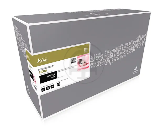 As20148 Astar Ricoh 407716 Spc Cartridge Zwart Rebuilt 6500 Pagina's