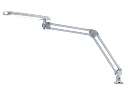 LED-bureaulamp kop zwenkbaar/arm kantelbaar arm 560mm klemvoet Zilver