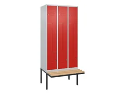 Z-garderobekast,HxBxD 2120x900x815mm,6vak,vak B 300mm,cil.-slot