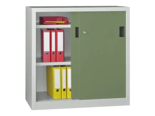 Schuifdeurkast Hxbxd 1000x1000x500mm 2 Oh Ral7035 Front Ral6011