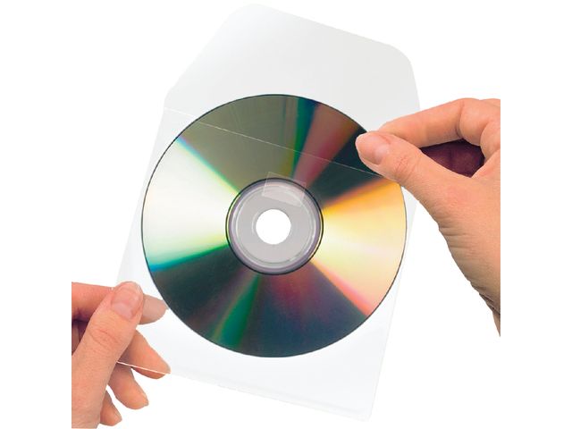 POCHETTE RANGEMENT CD-DVD TRANSPARENT 100 PIÈCES