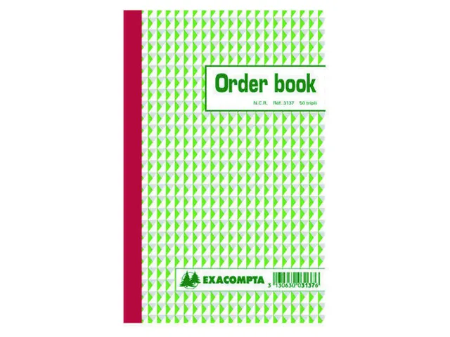 Orderboek Exacompta 210x135mm 50x3vel lijn