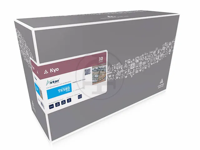 AS14580 Astar Kyocera TK580 FSC toner cyaan rebuilt 2800pag chip