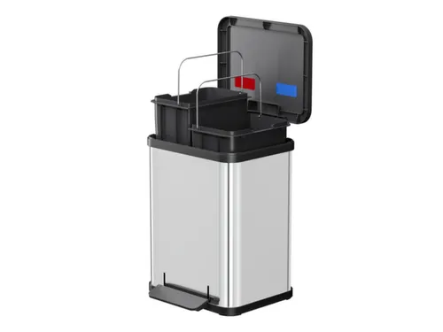 pedaalemmer,2x9l,HxBxD 430x320x330mm,binnenbak kunststof,romp RVS