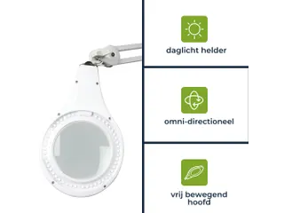 LED Loeplamp Met Vergrootglas 8 Dioptrie 8W 60 LED's wit - 7