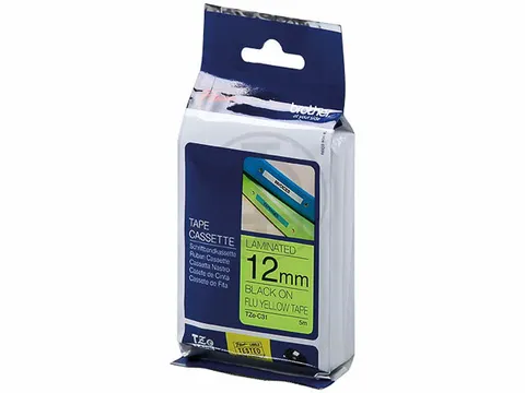 Lettertape Brother Tze-c31 Fluorescerend 12 Mm Geel/Zwart