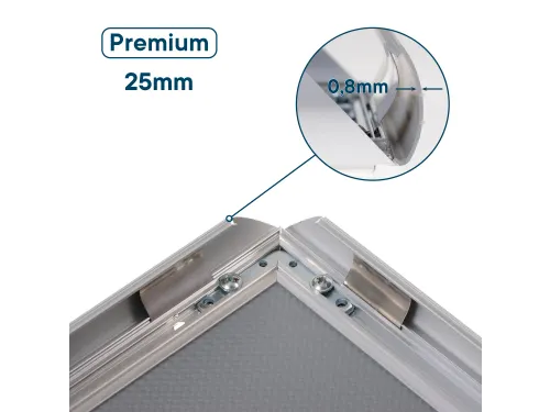Europel Kliklijst Premium B2 50x70cm 25mm Zilver