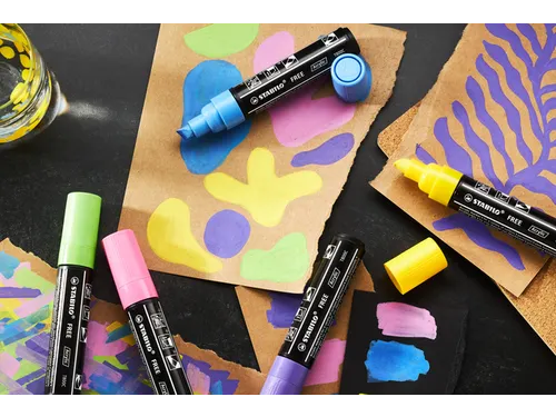 Acrylmarker STABILO Free Acrylic T800C karmijnrood 2-10mm