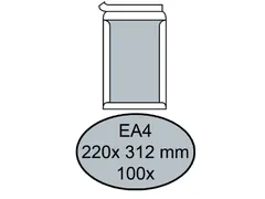 Envelop Quantore Bordrug Ea4 220x312mm 120gr Wit Zelfklevend