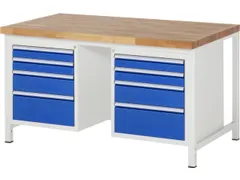 werkbank,HxBxD 840-1040x1500x900mm,beukblad,draagverm. 1250kg,4voeten