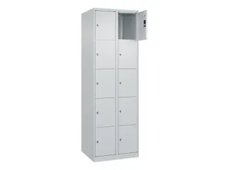 lockerkast,HxBxD 1850x600x500mm,2x5vakken,vak B 300mm,cil.-slot - 1