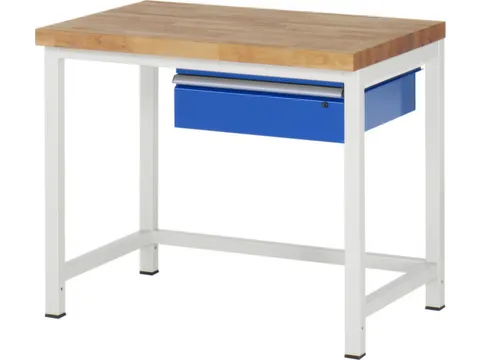 werkbank,HxBxD 840-1040x1000x700mm,beukblad,draagverm. 1250kg