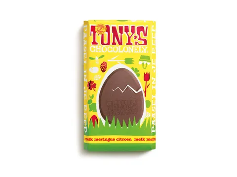 Chocolade Tony's paasreep melk citroen meringue