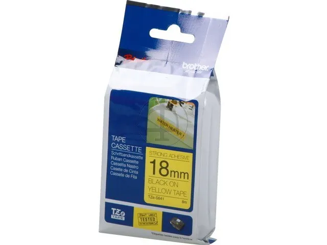 Lettertape Brother Tze-s641 Sterk Klevend 18 Mm Geel/Zwart