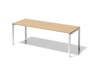 In hoogte verstelbaar bureau,HxBxD 650-850x2200x800mm,blad esdoorn - 1