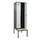 locker met bank,voor scheiding van kleding,HxBxD 2120x600x815mm,2vak
