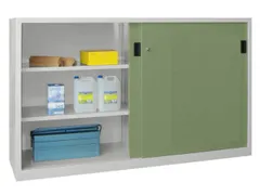 schuifdeurkast,HxBxD 1200x2000x500mm,RAL7035,front RAL6011