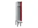 locker met bank,voor scheiding van kleding,HxBxD 2120x300x815mm,1vak