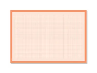 Schrijfonderlegger van papier, Graph, millimeter geruit, wit/oranje, 5 - 2