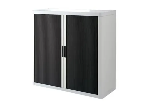 Roldeurkast HxBxD 1040x1100x415mm 2 Oh Romp Wit Front Zwart