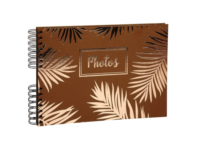 Fotoalb spir 50p.zwr t 32x22cm PALMA goud