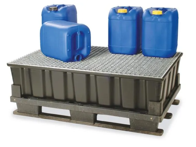 Opvangbak 2x 200l Opvangvol. 220l Pe 430x 1220x 820mm Rooster Verzinkt