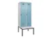 armoire vestiaire avec banc noir et blanc,HxlxP 2120x800x815mm