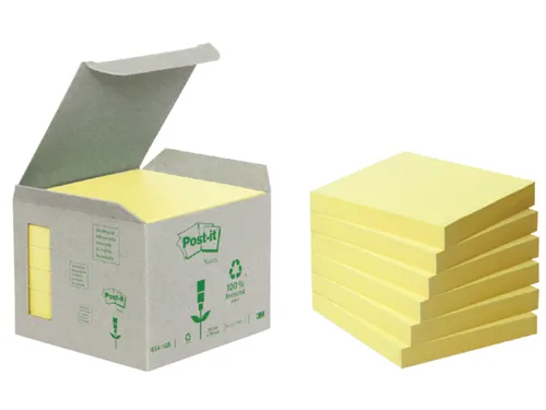 Memoblok 3M Post-it Z-Note R330 76x76mm recycled geel