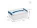 Q-line opbergbox 4L transparant blauw - 30x20x10,4cm
