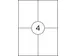 Office Products Etiket 105x148mm Wit Rechte Hoek 400 stuks