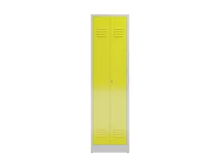 Lockerkast 1800x500x500mm 2 vakken, klinksluiting, RAL1018 - 2