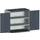kast met geperforeerde platen,HxBxD 1000x1050x650mm,2xStalen bodem