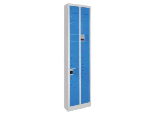 lockerkast,HxBxD 1950x460x200mm,2x15vakken,RAL7035,front RAL5012 - 2