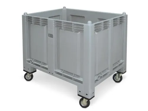 Stapelcontainer Pp Hxbxd 850X1200X800Mm 550 Liter 4Wielen Grijs